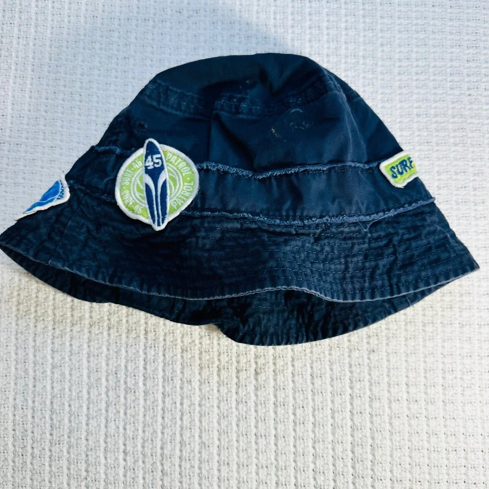 The Childrens Place Navy Blue Surf Team Bucket Hat Size 7/8 -‎ Sun Hat, Swim,